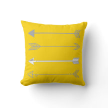 Flechas de gris de moda en amarillo marino