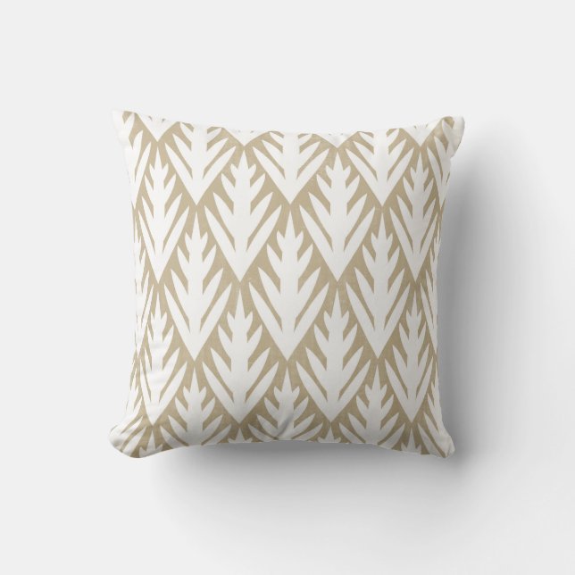 Cojín Decorativo Flechas Ikat, Jute (Anverso)