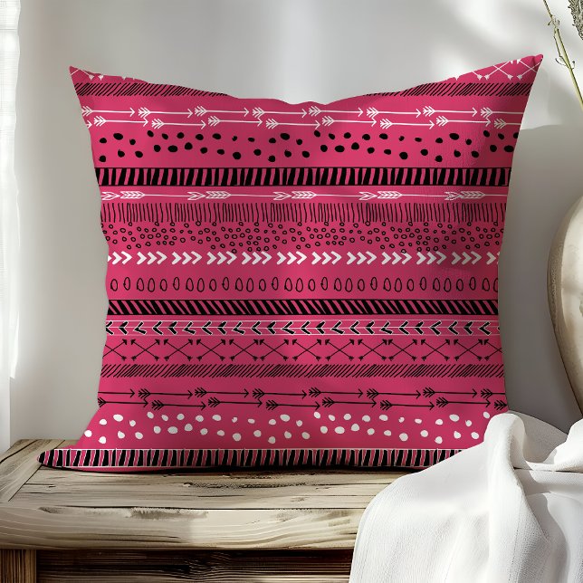 Cojín Decorativo Flechas rosadas boho de moda (Subido por el creador)