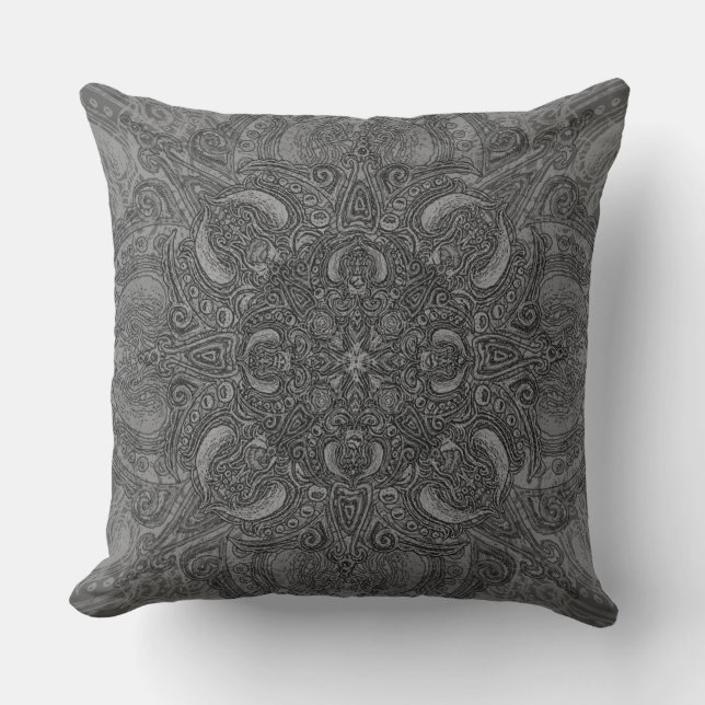 Cojín Decorativo Fleury de plata (Anverso)