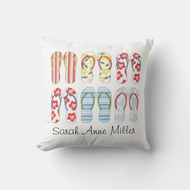 Cojín decorativo Flip Flops de verano (Anverso)