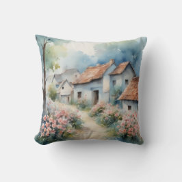 Cojín Decorativo Flor acuática de primavera rural encantadora