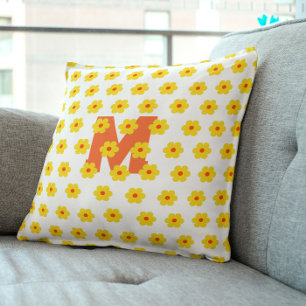 Cojín Decorativo Flor Amarilla daña audaz y alegre floral