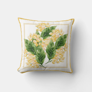Cojín Decorativo Flor amarilla en el marco