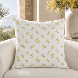 Cojín Decorativo Flor Amarilla Simple Mínima Elegante
