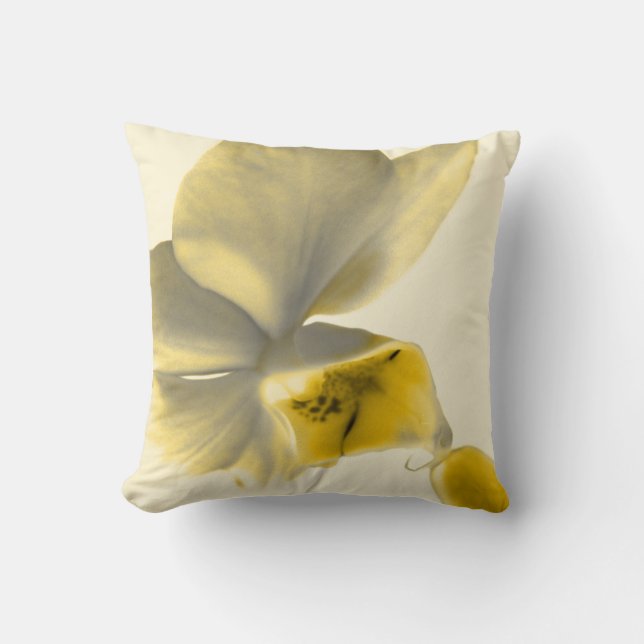 Cojín Decorativo Flor artística en tonos amarillos (Anverso)