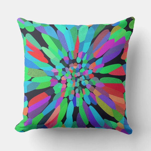 Cojín Decorativo Flor azul (Anverso)