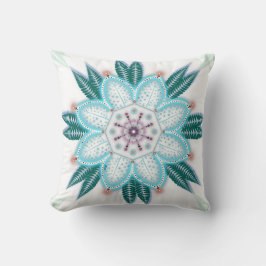 Cojín Decorativo Flor azul Mandala