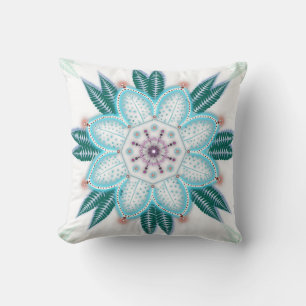 Cojín Decorativo Flor azul Mandala