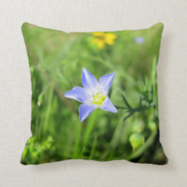 Cojín Decorativo Flor azul salvaje del lino