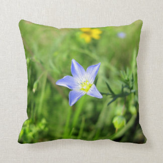 Cojín Decorativo Flor azul salvaje del lino