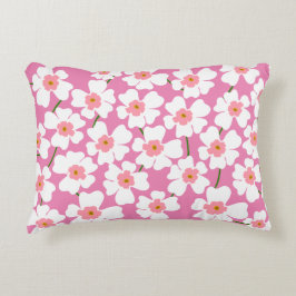 Cojín Decorativo Flor blanca y rosa