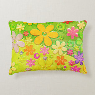 Cojín Decorativo Flor colorida de Hippy Groovy