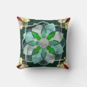 Cojín Decorativo Flor cristal oscura oscura martirizada colorida mo