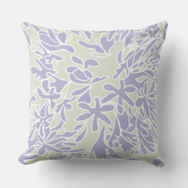 Cojín Decorativo Flor de Agapanthus Lavanda Verde Salvia