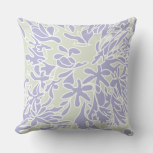 Cojín Decorativo Flor de Agapanthus Lavanda Verde Salvia
