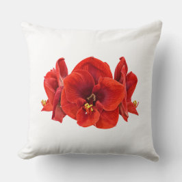 Cojín Decorativo Flor de Amarilis Carmesí – Floración Botánica Eleg