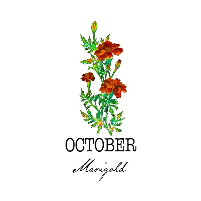 Cojín Decorativo Flor de Birth Month Octubre Marigold (Subido por el creador)