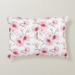 Cojín Decorativo Flor de cerezo rosa blanco