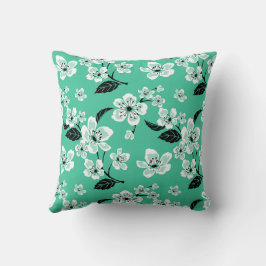 COJÍN DECORATIVO FLOR DE CEREZO - SAKURA (MENTA)