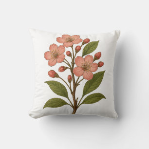 Cojín Decorativo Flor de Cerezo Vintage