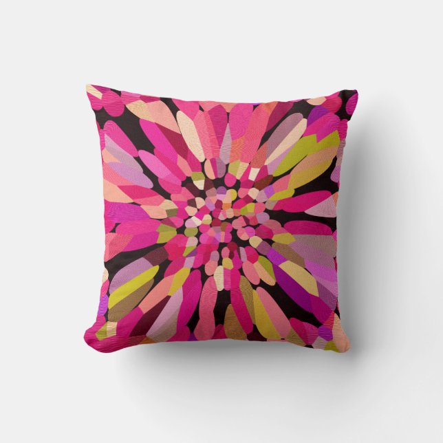 Cojín Decorativo Flor de confetán rosa (Anverso)