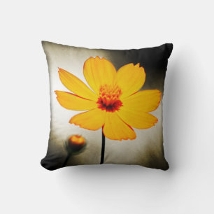 Cojín Decorativo Flor de cosmos amarillo - Arte fino Pillow