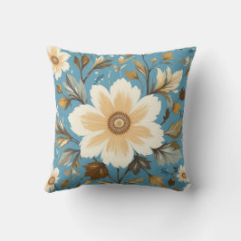 Cojín Decorativo Flor de crema