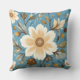 Cojín Decorativo Flor de crema