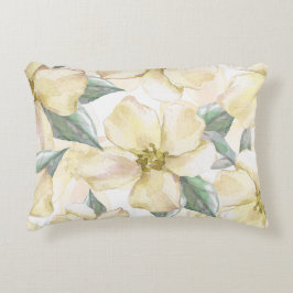 Cojín Decorativo Flor de Crema al Acuarela - Floral Neutral
