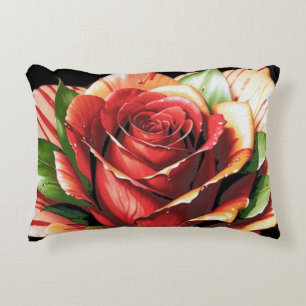 Cojín Decorativo Flor de diseño de Rosa de candy única