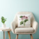 Cojín Decorativo Flor de geranio blanco rosado personalizada (Chair)