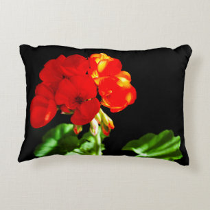 Cojín Decorativo Flor de geranio rojo