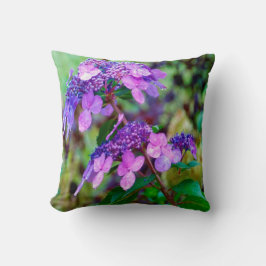 Cojín Decorativo Flor de hidrangea morada y grita