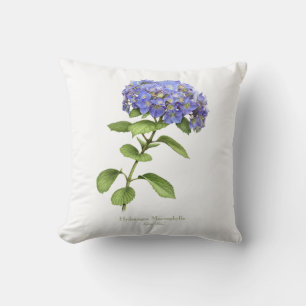 Cojín Decorativo Flor de Hortensia Azul