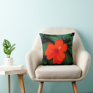 Cojín Decorativo Flor de impaciencia naranja