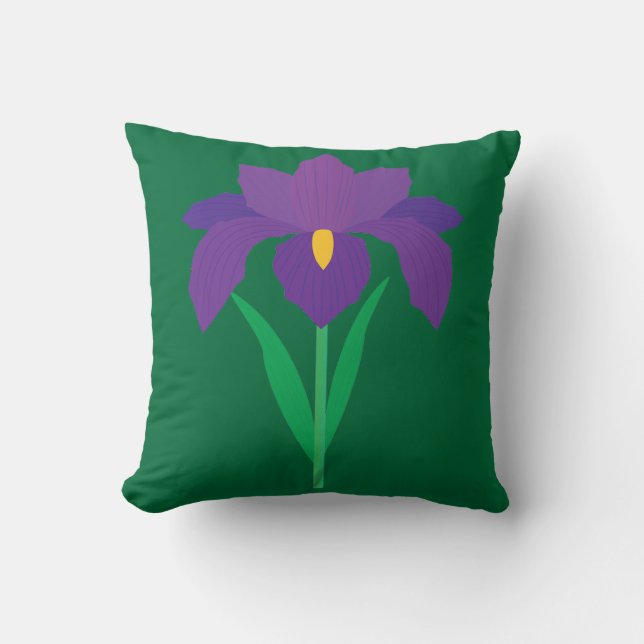 Cojín Decorativo Flor de Iris (Anverso)