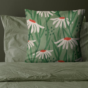 Cojín Decorativo Flor de la mano verde sabio