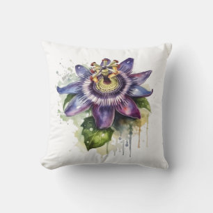 Cojín Decorativo Flor de la Pasión Púrpura Apasionada