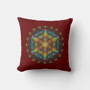 Cojín Decorativo FLOR DE LA VIDA / Blume des Lebens - Mandala III