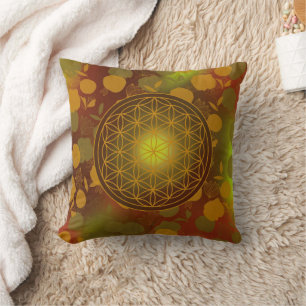 Cojín Decorativo flor de la vida, chakra,zen,geometría sagrada,