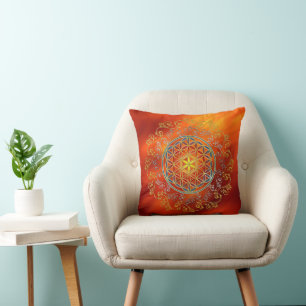 Cojín Decorativo Flor de la Vida - Mandala Adornos Vintage 1