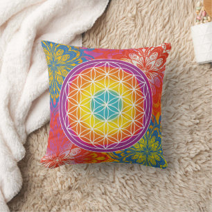 Cojín Decorativo Flor de la vida mandala zen