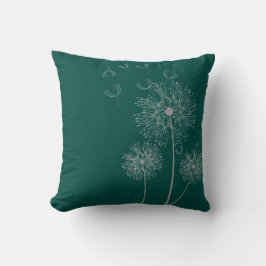Cojín Decorativo Flor de león verde azulada