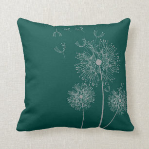 Cojín Decorativo Flor de león verde azulada