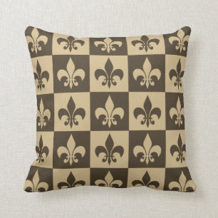 Cojín Decorativo Flor de lis de Brown
