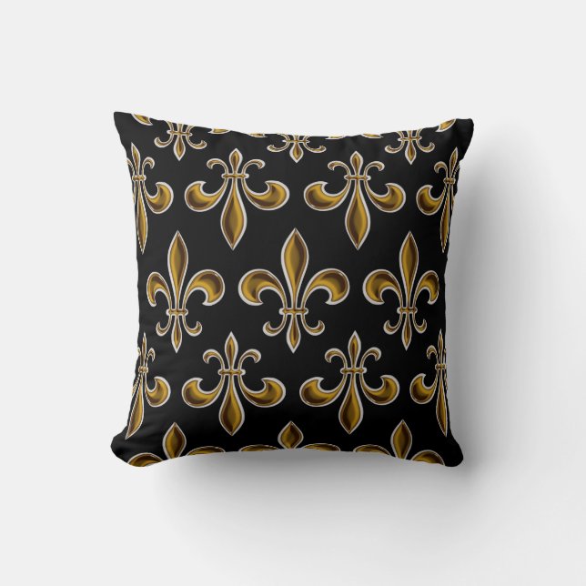 Cojín Decorativo Flor de lis Wallpapered (Anverso)