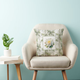 Cojín Decorativo Flor de Loto Bambú
