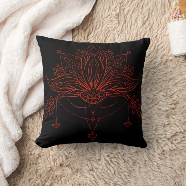 Cojín Decorativo Flor de loto Boho Henna (Manta)
