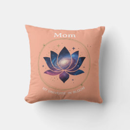 Cojín Decorativo Flor de Loto Cósmica Mamá en Flor